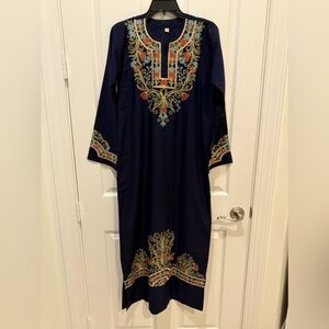 Embroidered Egyptian galabeya  maxi dress